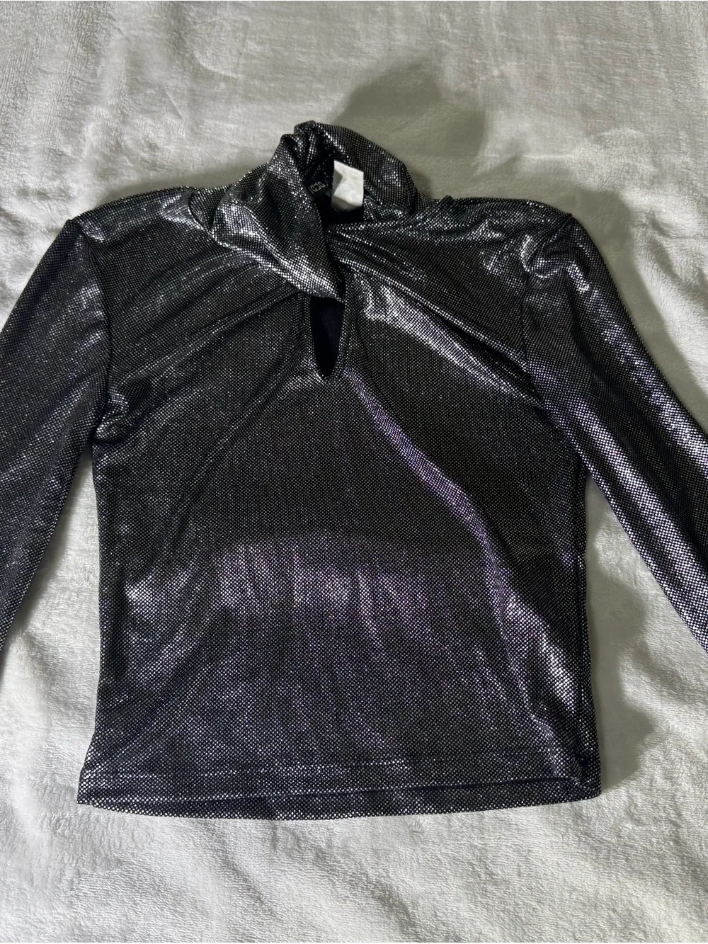 H&M Shimmery metallic Ruched Mini Skirt and Top set